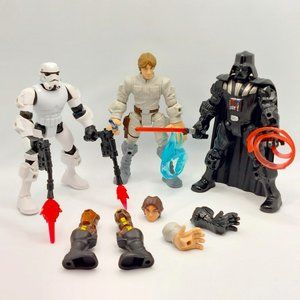 Hero Mashers - Star wars Lot of 3 Darth Vader, Luke, Storm Trooper Hasbro Disney